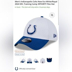 NWT Indianapolis Colts White Hat New Era Size XS/S